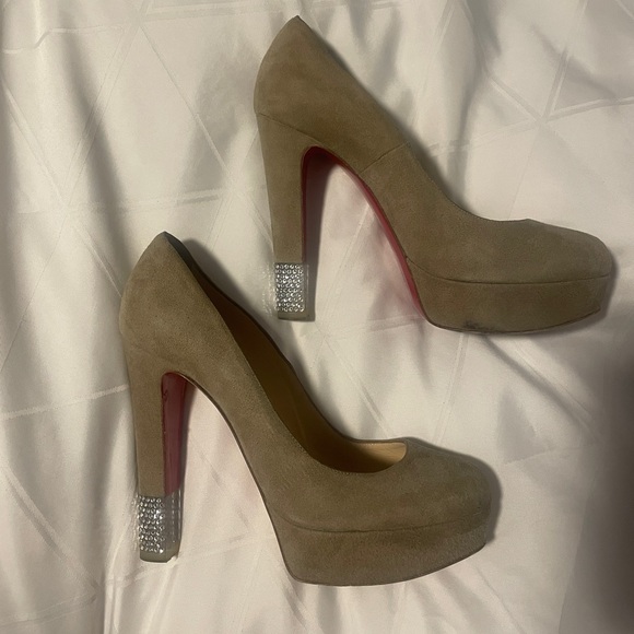 Christian Louboutin Filter 140 crystal-embellished suede pumps - Picture 11 of 16